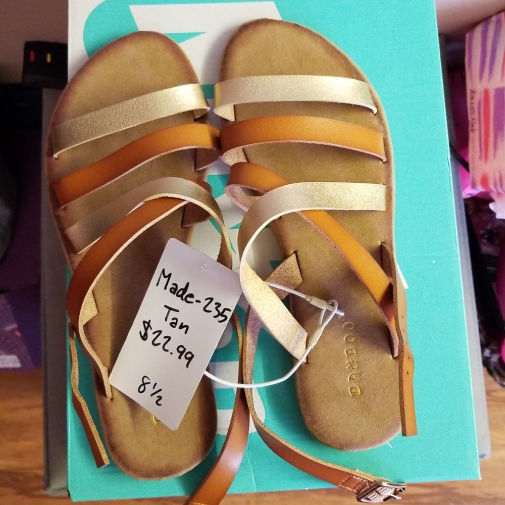 New Womens Bamboo Sandals 8.5